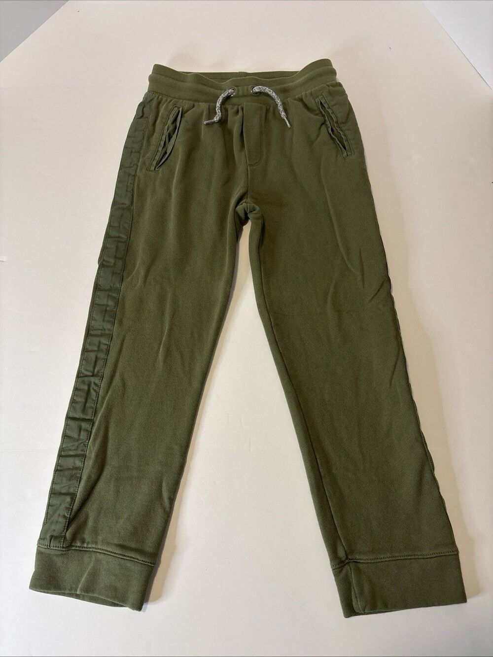 Gap Kids Olive Green Joggers Pants Size L (10) 100% Cotton, Drawstring